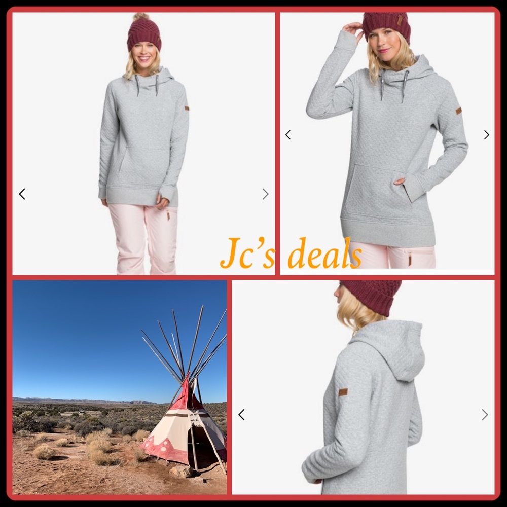 🌵 Roxy women’s grey Dipsy Technical Hoodie 🌵 - Picture 1 of 5